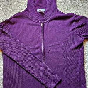 Purple zip up hoodie sweater